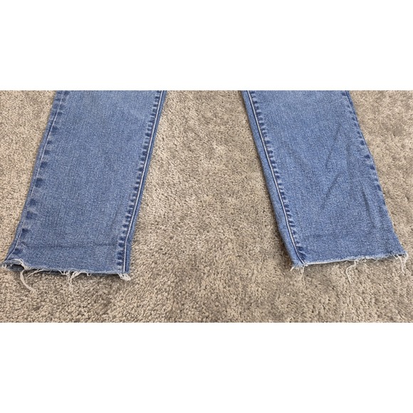 Levi's Wedge Straight High Rise Women's Denim Jeans Blue Button Fly Size 30x28 - Picture 8 of 13